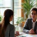 Nutritionist consulting with client